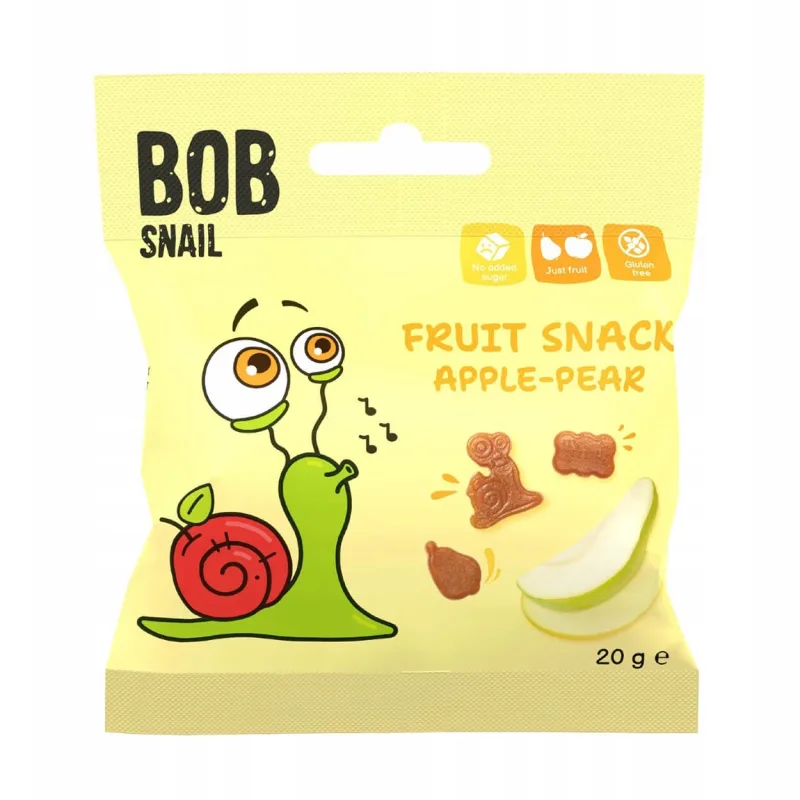 Jeleu de fructe Bob Snail, măr, pară, 20 g — preț și oferte