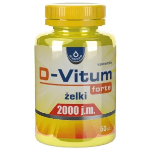 D-Vitum Forte 2000 UI, role de jeleu, 60 bucăți