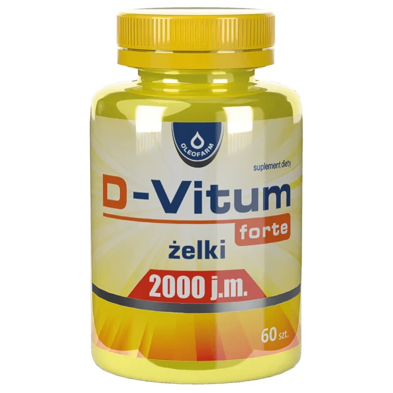 D-Vitum Forte 2000 UI, role de jeleu, 60 bucăți — preț și oferte