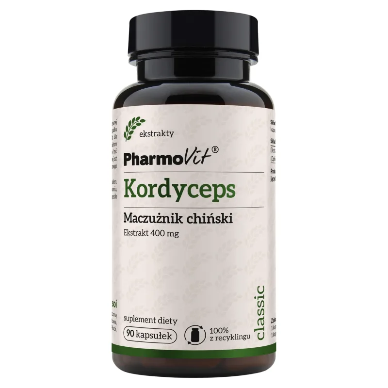 PharmoVit Cordyceps, măceș chinezesc 400 mg, 90 capsule — preț și oferte