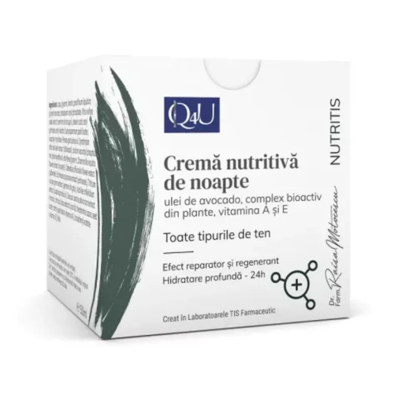 Crema nutritiva de noapte Nutris Q4U, 50ml, Tis Farmaceutic — preț și oferte
