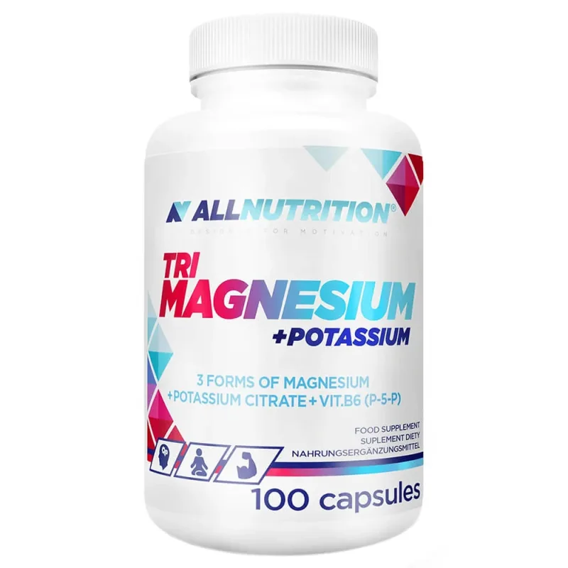 Allnutrition Tri Magnesium + Potassium, magneziu + potasiu + vitamina B6, 100 capsule — preț și oferte
