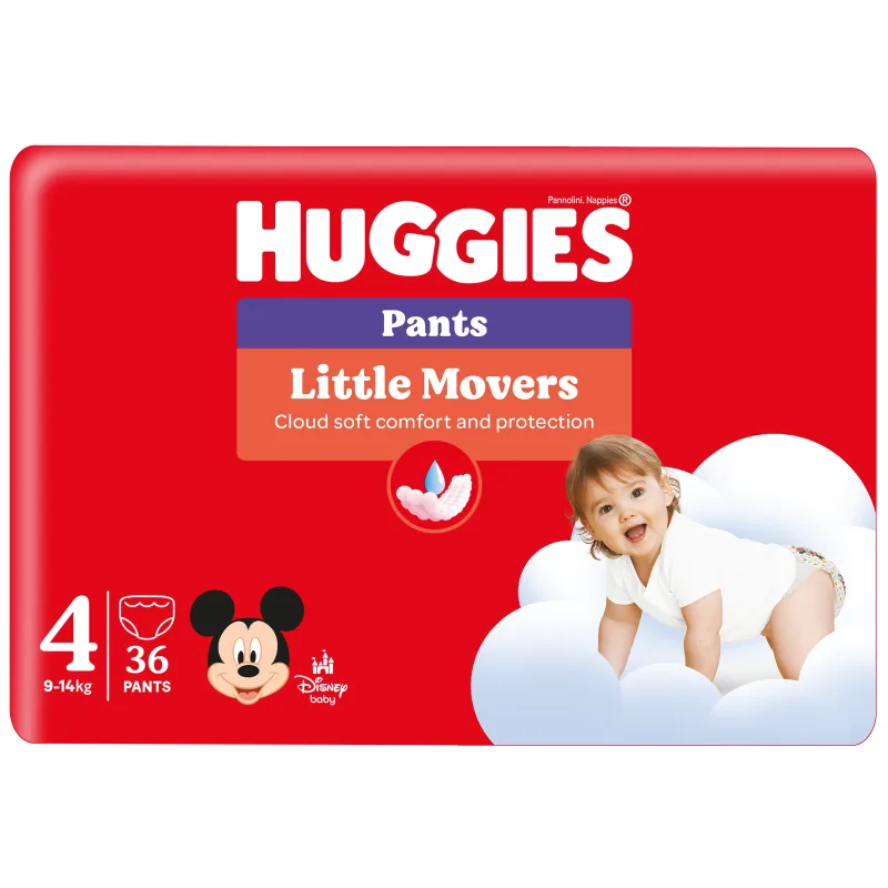 Huggies Little Movers, scutece, Disney, mărimea 4, 7-18 kg, Jumbo Pack, 36 buc — preț și oferte