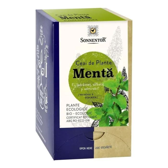 Ceai ECO Menta, 18 plicuri, Sonnentor — preț și oferte