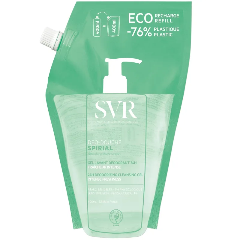 SVR Spirial Deo-Douche, gel de duș deodorant pentru corp, rezervă, 400 ml — preț și oferte