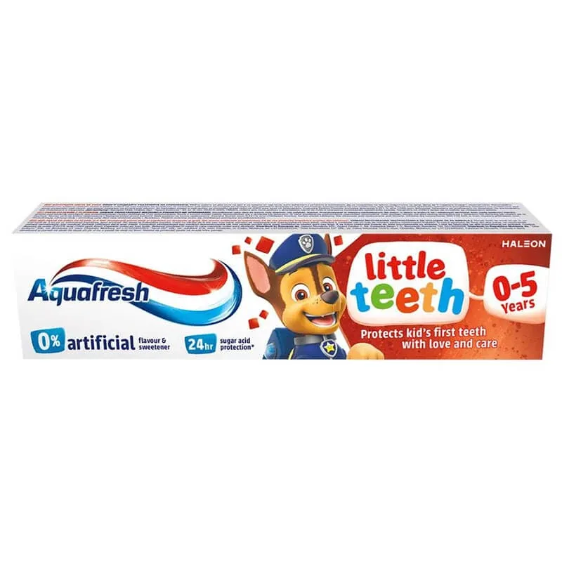 Aquafresh Little Teeth, pastă de dinți pentru copii, 3-5 ani, Psi Patrol, 50 ml — preț și oferte