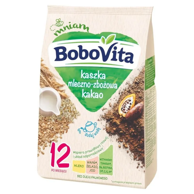 BoboVita terci de lapte și cereale, cacao, după 12 luni, 230 g — preț și oferte