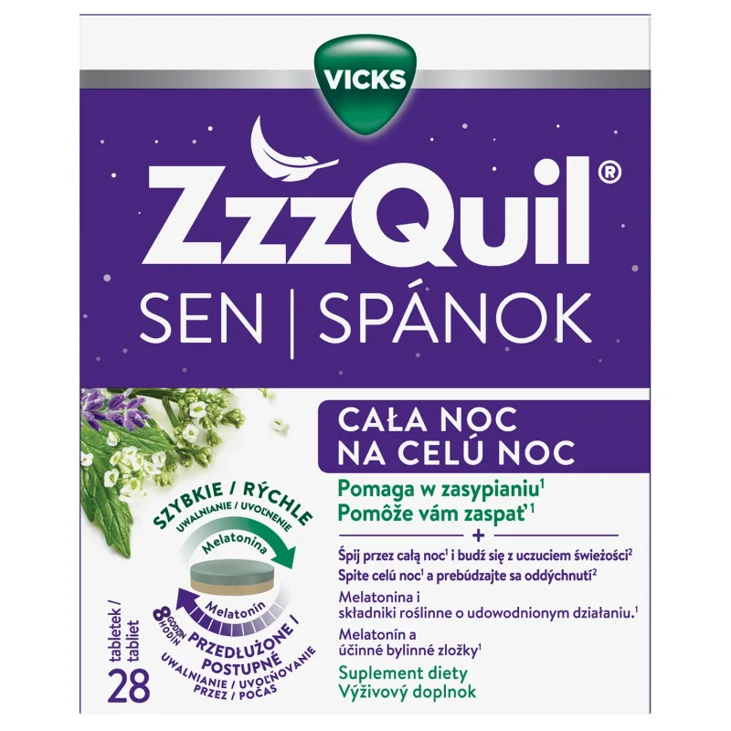 ZzzQuil Sleep All Night, 28 comprimate ZZZQUIL NATURA — preț și oferte