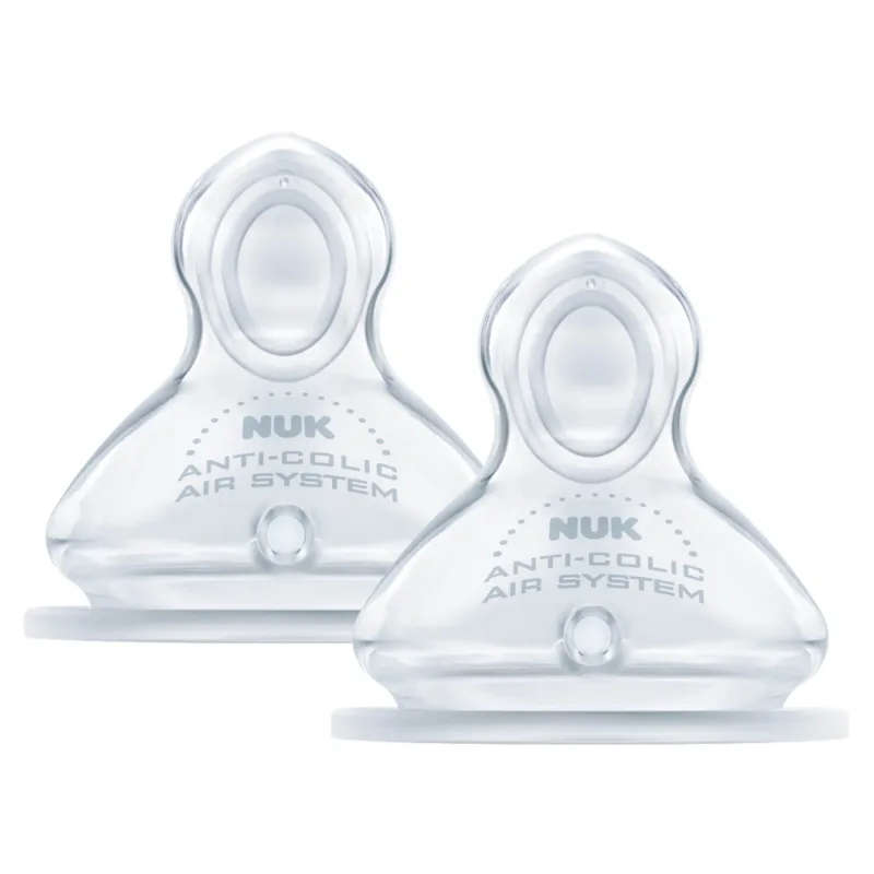 NUK First Choice+, tetină pentru biberon, silicon, mărimea M, 0-6 luni, 2 bucăți — preț și oferte