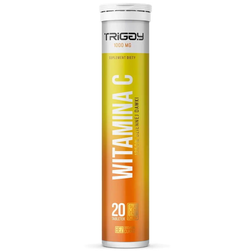 Triggy Vitamina C 1000 mg, aromă de portocale, 20 comprimate efervescente — preț și oferte