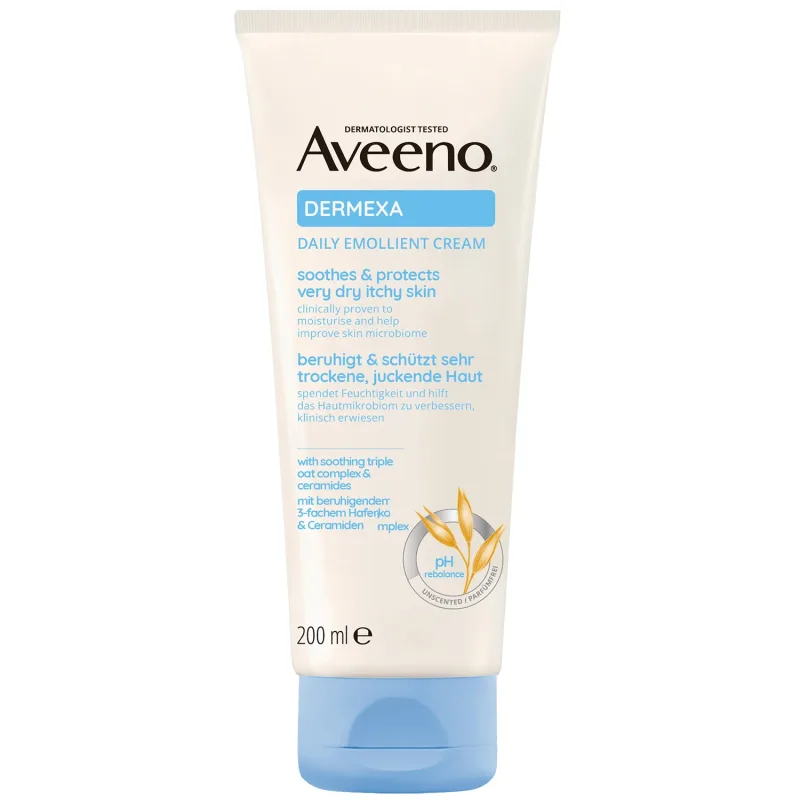 Aveeno Dermexa, cremă emolientă pentru mâncărimi ale pielii, 200 ml — preț și oferte