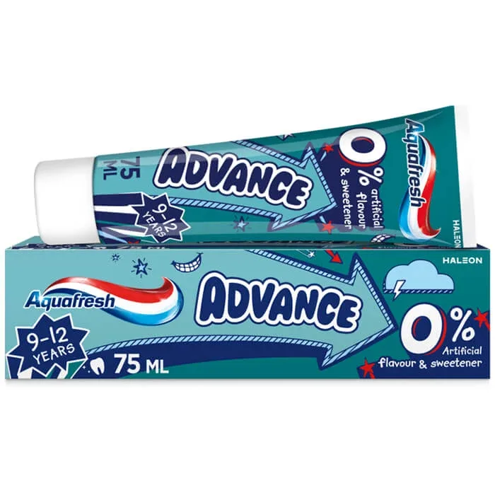 Aquafresh Advance, pastă de dinți pentru copii, 9-12 ani, 75 ml — preț și oferte