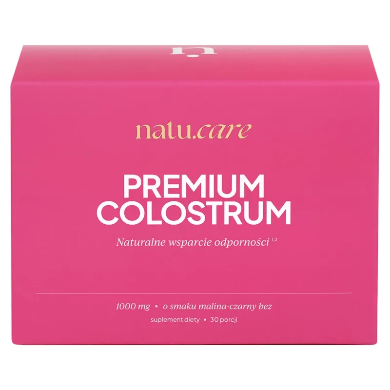 Natu.Care Premium Colostrum, aromă de zmeură și soc negru, 30 pliculețe — preț și oferte