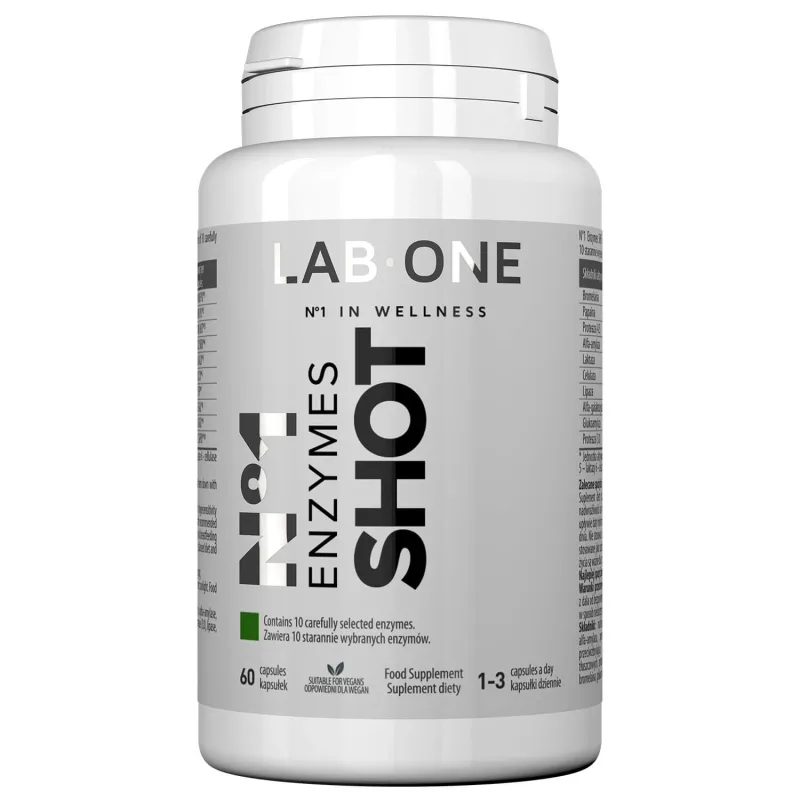 Lab One No1 Enzymes Shot, 60 capsule — preț și oferte