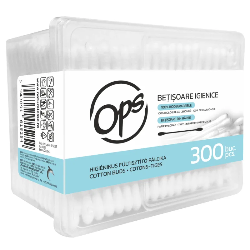 Betisoare igienice din hartie, 300 bucati, Ops — preț și oferte
