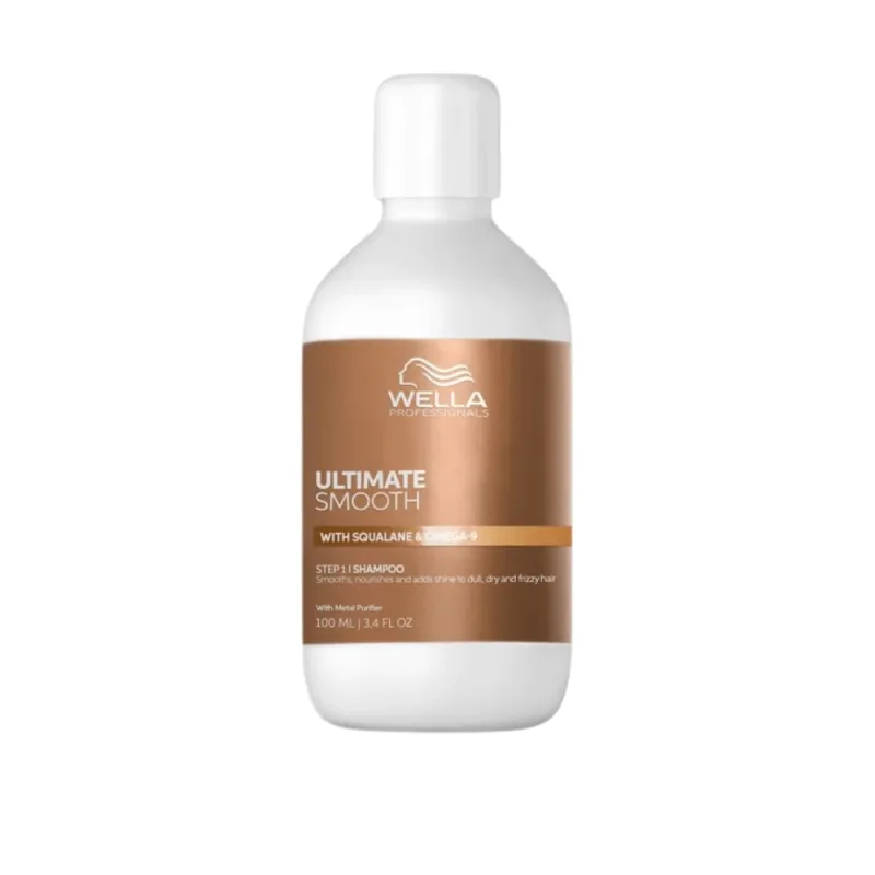 Sampon hidratant pentru par uscat cu Squalane si Omega 9 Ultimate Smooth, 100 ml, Wella Professionals — preț și oferte