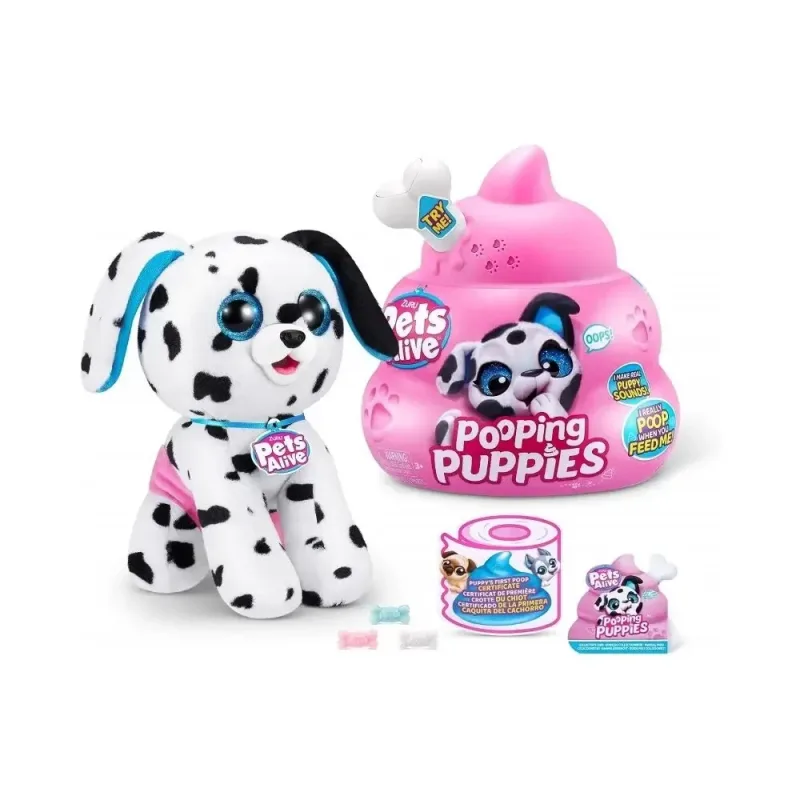 Jucarie de plus interactiva Pooping Puppies, + 3 ani,Diverse Modele, Pets Alive — preț și oferte