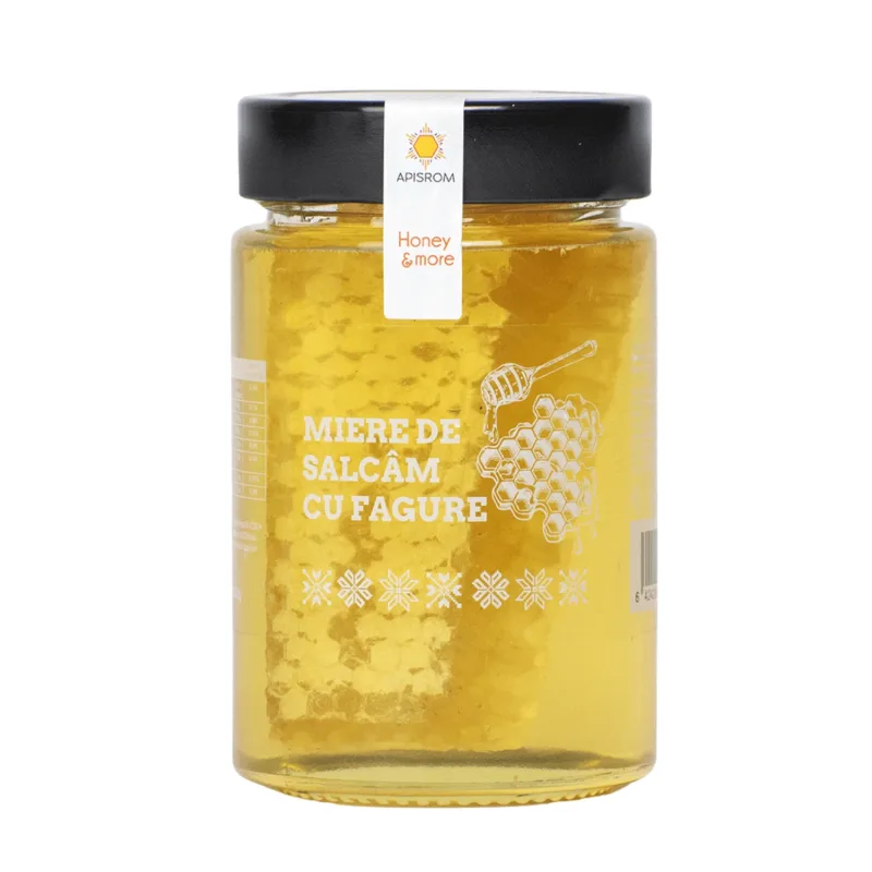 Miere de salcam cu fagure, 500 g, Apisrom — preț și oferte