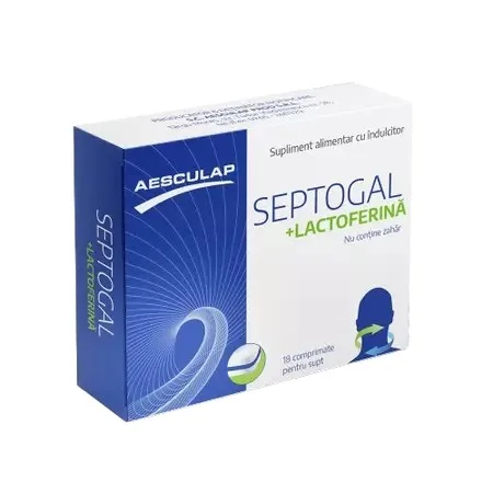 Septogal + lactoferina, 18 comprimate de supt, Aesculap — preț și oferte