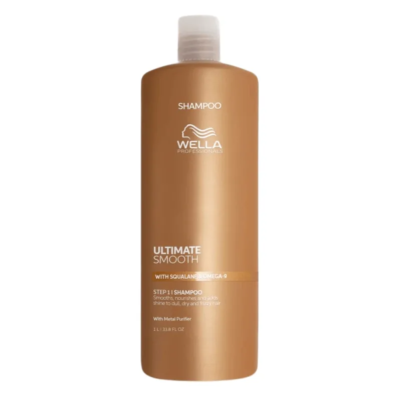 Sampon hidratant pentru par uscat cu Squalane si Omega 9 Ultimate Smooth, 1 litru, Wella Professionals — preț și oferte