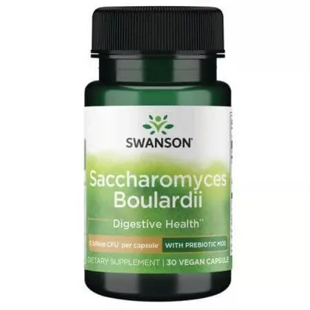 Saccharomyces Boulardii cu prebiotic MOS, 30 capsule, Swanson — preț și oferte