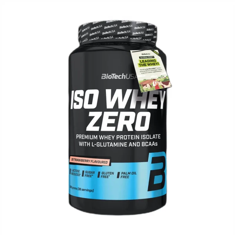 Pudra proteica cu aroma de capsuni Iso Whey Zero, 908 g, BiotechUSA — preț și oferte