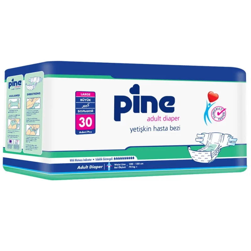 Pine, scutece pentru adulți, mari, 70+ kg, 30 buc — preț și oferte