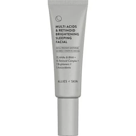 Crema de fata exfolianta Multi Acids & Retinoid Brightening Sleeping Facial, 48 ml, Allies of Skin — preț și oferte