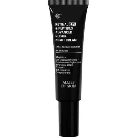 Crema de noapte reparatoare Retinal 0.1% & Peptides, 48 ml, Allies of Skin — preț și oferte