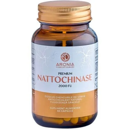 Nattochinase Premium, 2000 FU, 60 capsule, Aronia Charlottenburg — preț și oferte