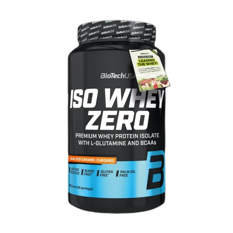 Pudra proteica cu caramel sarat Iso Whey Zero, 908 g, BiotechUSA — preț și oferte