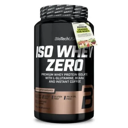 Pudra proteica Caffe Latte Iso Whey Zero, 908 g, BiotechUSA — preț și oferte