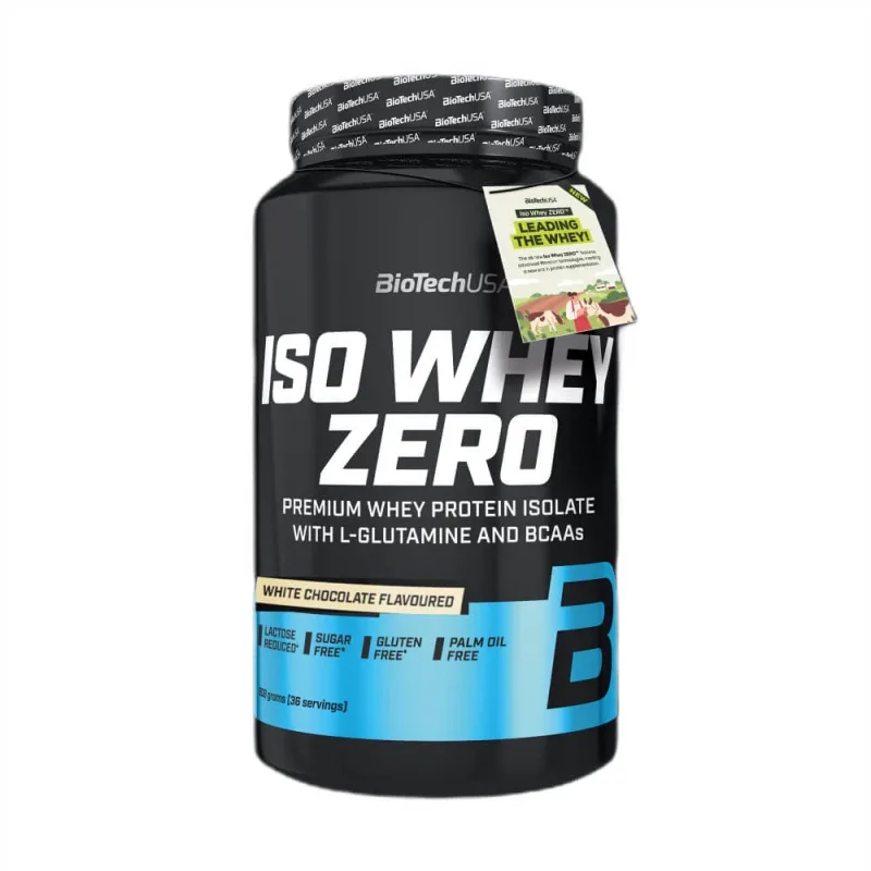 Pudra proteica cu aroma de ciocolata alba Iso Whey Zero, 908 g, BiotechUSA — preț și oferte