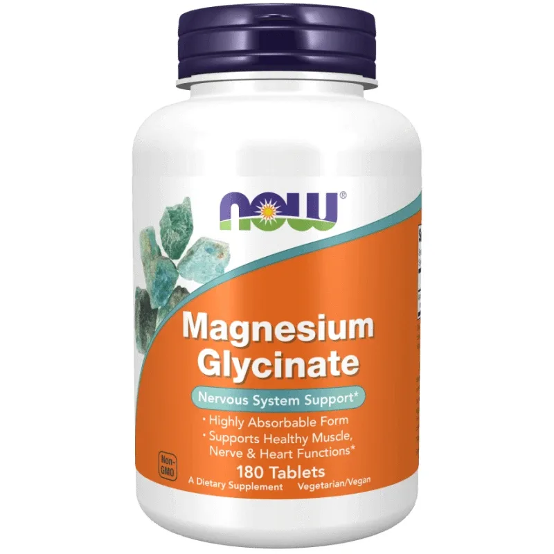 Now Foods Glicinat de magneziu, 180 comprimate — preț și oferte
