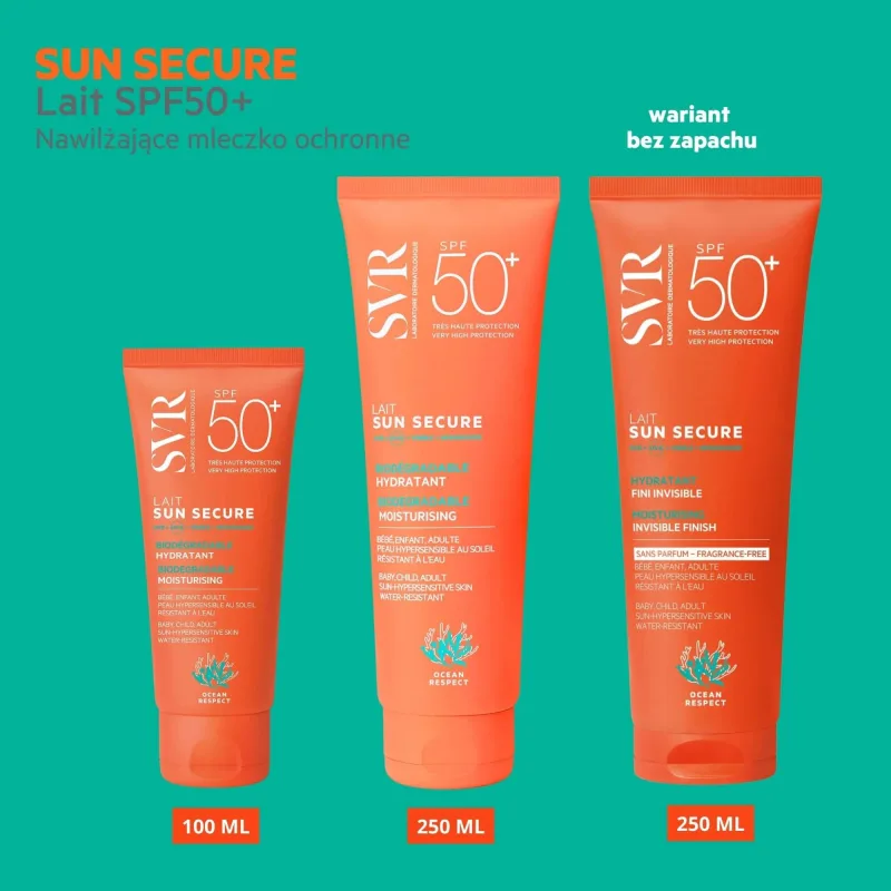 SVR Sun Secure, Lapte protector hidratant pentru întreaga familie, SPF 50+, 100 ml SVR LABORATORIES — preț și oferte