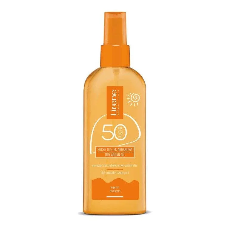 Lirene Sun, Ulei protector uscat, argan, SPF 50, 150 ml — preț și oferte