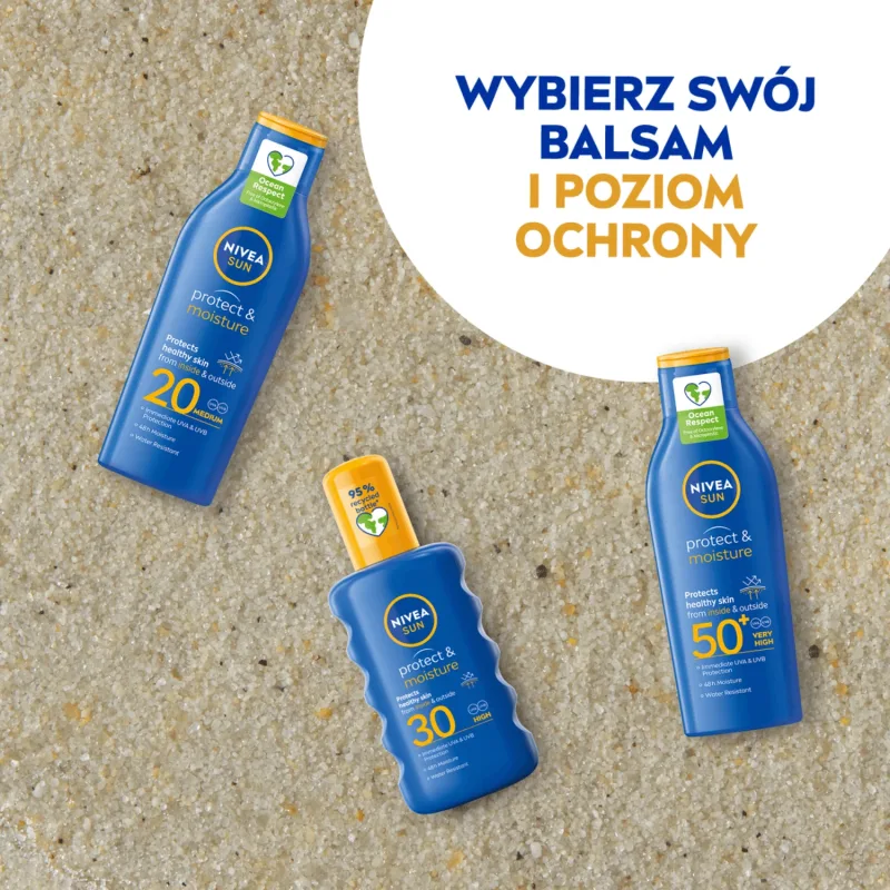 Nivea Sun Protect & Moisture, Loțiune solară hidratantă spray, SPF 30, 200 ml — preț și oferte