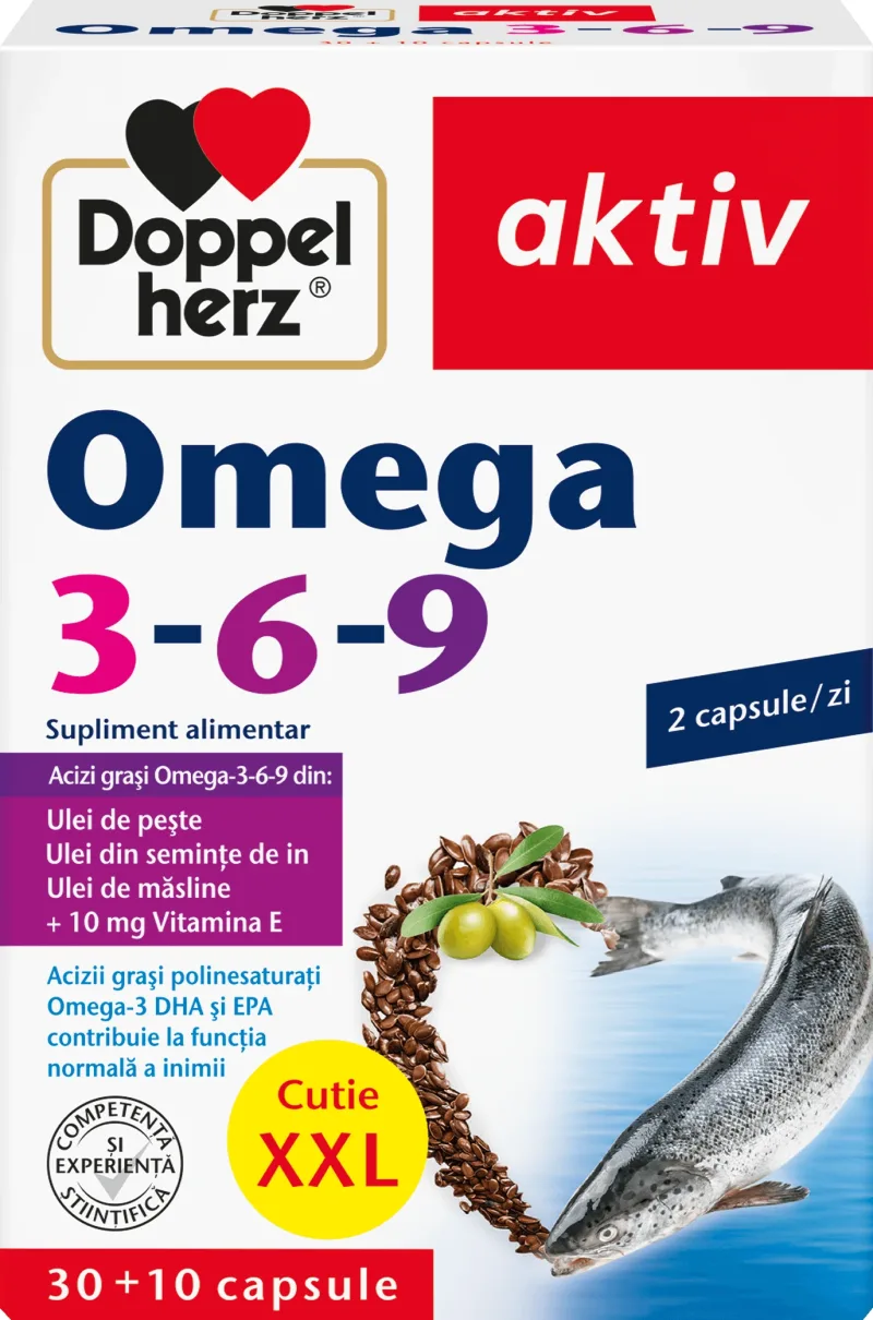 Omega 3-6-9, 30 + 10 capsule, Doppelherz — preț și oferte
