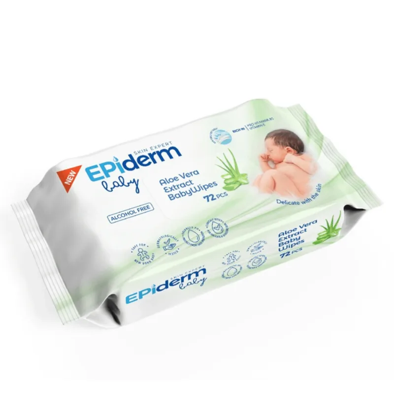 Servetele umede pentru copii cu Aloe Vera, 72 bucati, Epiderm — preț și oferte