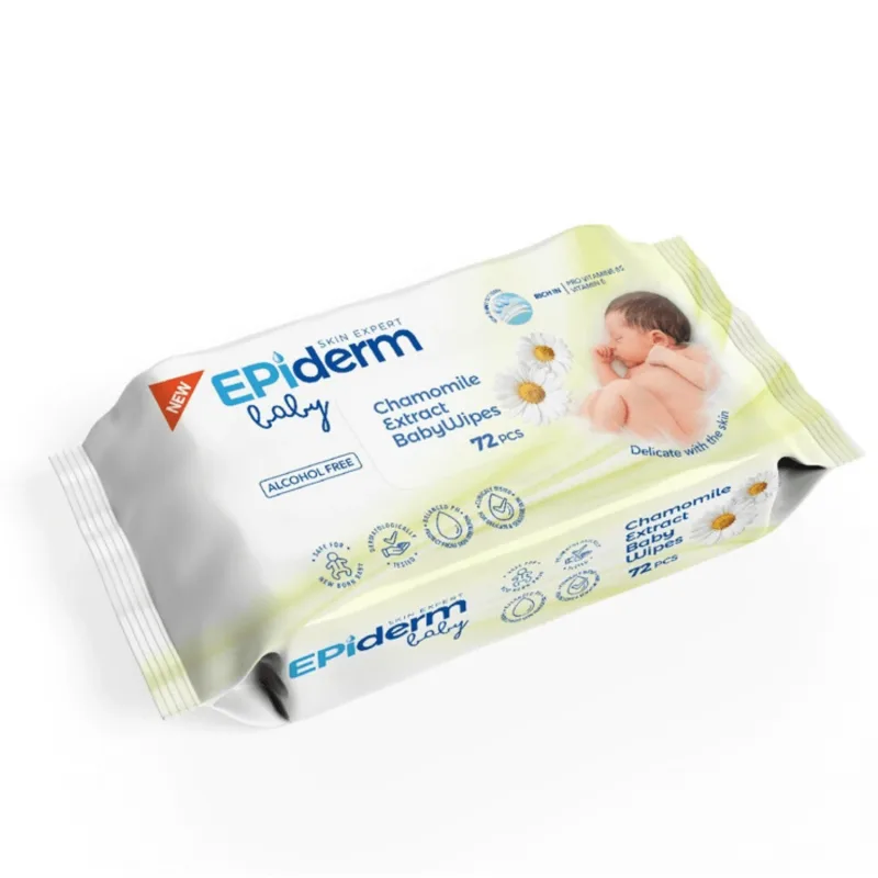 Servetele umede pentru copii cu extract de musetel, 72 bucati, Epiderm — preț și oferte