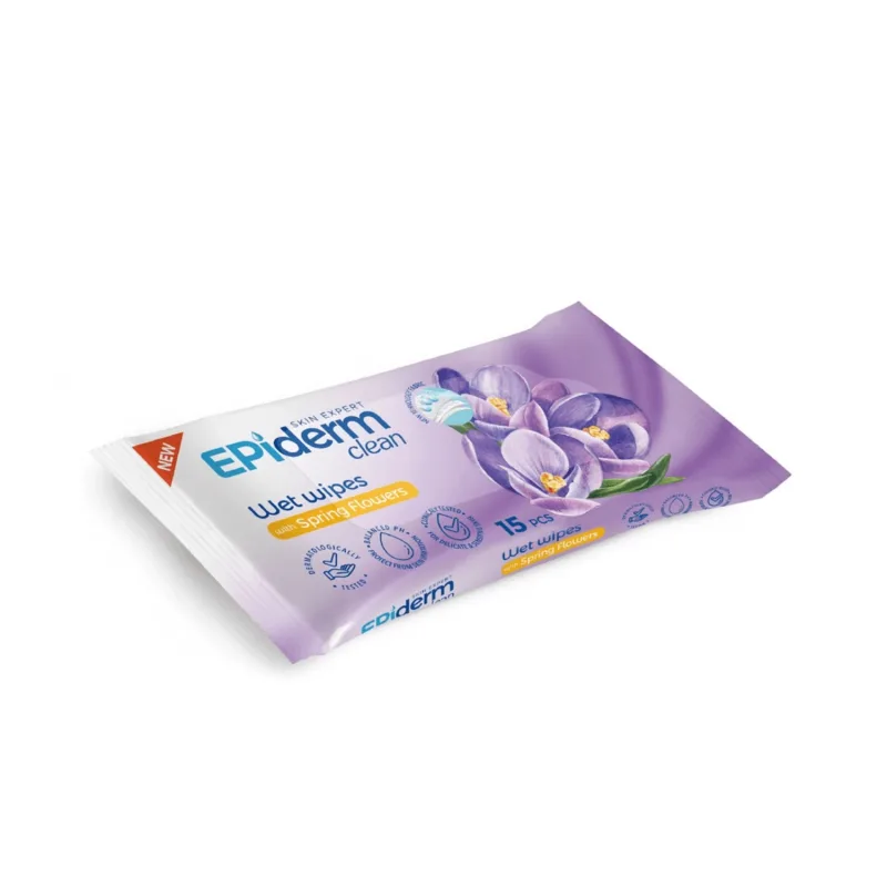Servetele umede Spring Flowers, 15 bucati, Epiderm — preț și oferte