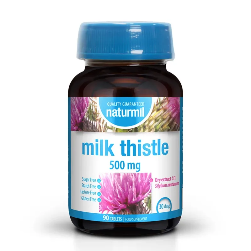 Milk Thistle, 500 mg, 90 tablete, Naturmill — preț și oferte