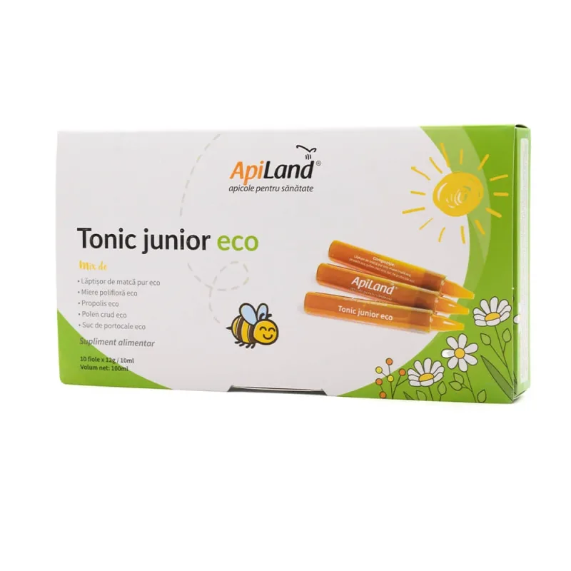 Tonic Junior ECO, 10 fiole x 10 ml, Apiland — preț și oferte
