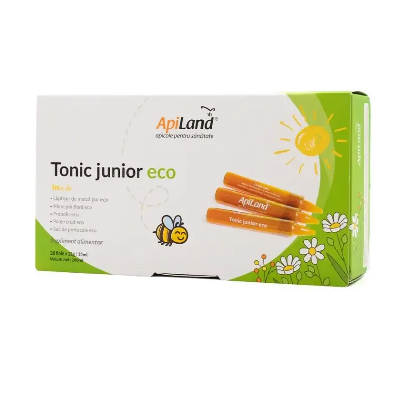 Tonic Junior Eco, 20 fiole x 10 ml, Apiland — preț și oferte