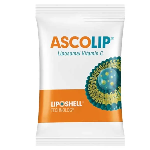 Ascolip, vitamina C lipozomală 1000 mg, aromă de lămâie și portocale, gel oral, 5 g x 30 plicuri LIPOSHELL — preț și oferte