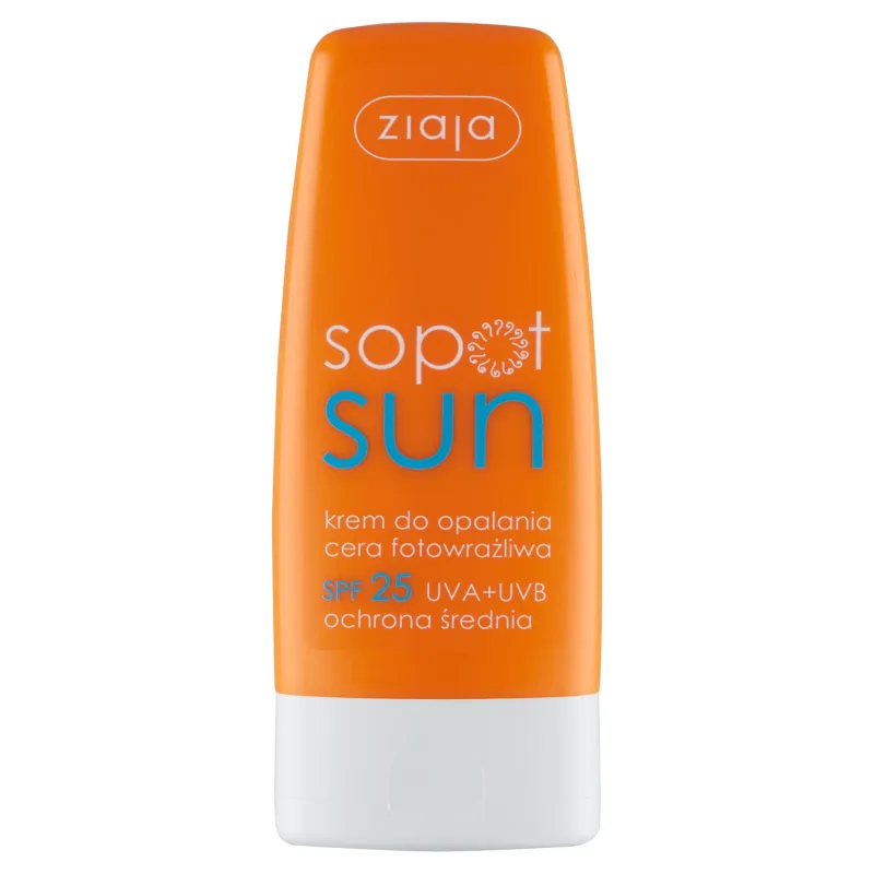 Ziaja Sopot Sun, cremă de protecție solară, piele fotosensibilă, SPF 25, 60 ml — preț și oferte