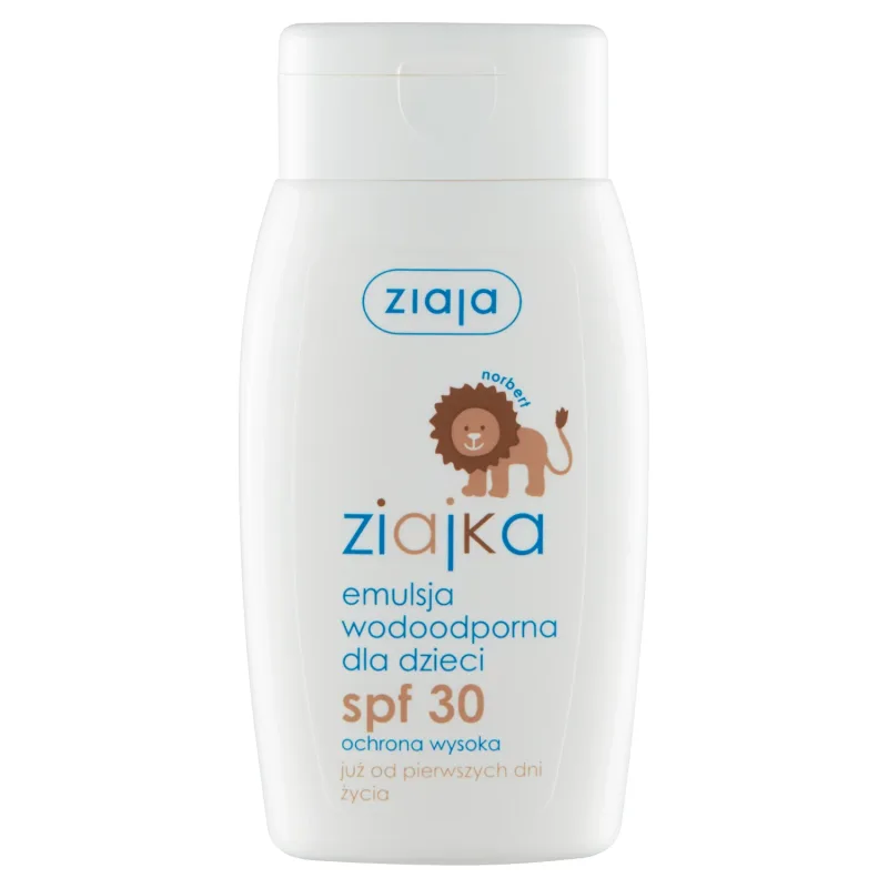 Ziajka, Emulsie de protecție solară rezistentă la apă pentru copii, de la naștere, SPF 30, 125 ml ZIAJA — preț și oferte