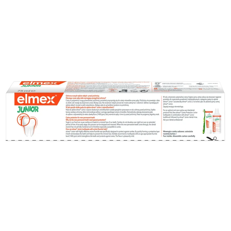 Elmex Junior, pastă de dinți pentru copii 6-12 ani, cu fluorură de amină, 75 ml — preț și oferte