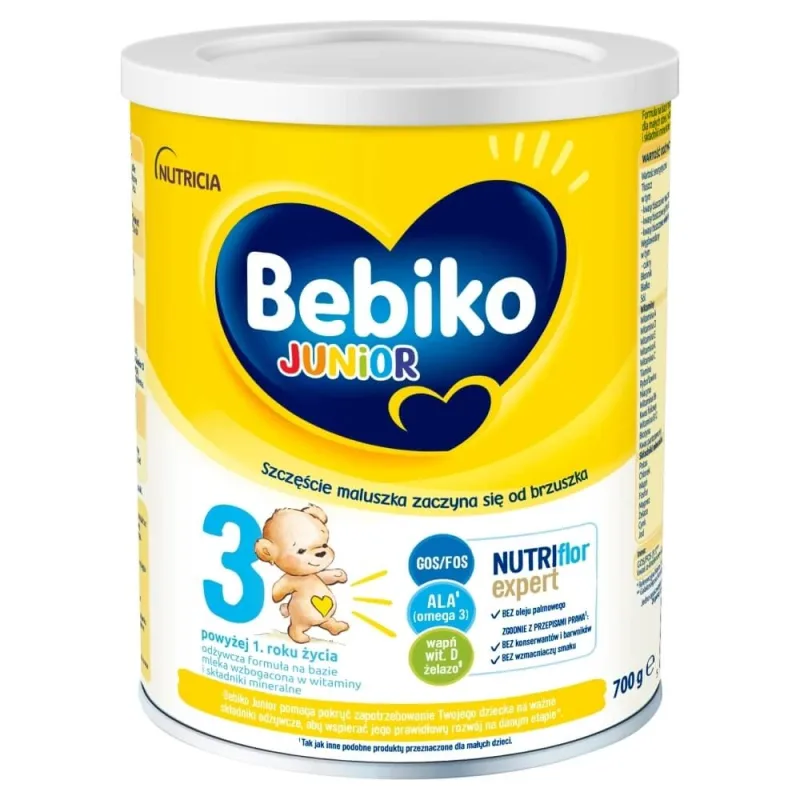 Bebiko Junior 3 Nutriflor Expert, formulă nutritivă pe bază de lapte, peste 1 an, 700 g — preț și oferte