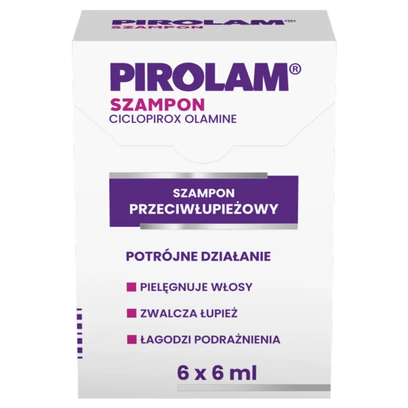 Pirolam, șampon anti-mătreață, 6 plicuri x 6 ml AMBALAJ DAMAGED PACKAGING — preț și oferte
